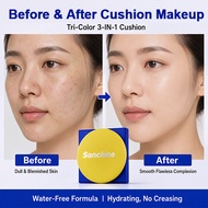 Aurora Glow Cushion Foundation – Pharmaceutical-grade skincare makeup, safe for sensitive skin, 3-in