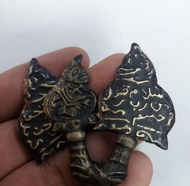 Keris Semar Koleksi Antik Unik dengan Ukiran Arab dan Gambar Semar  Ukuran Kecil.