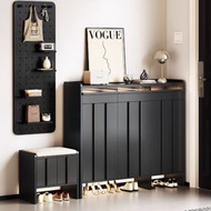 櫻桃傢俱 - 實木鞋櫃趟門鞋櫃客廳現代簡約收納櫃儲物櫃兩門鞋櫃