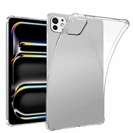 For Apple iPad 2024 Soft Case Shockproof Clear Cover Apple iPad Pro 2024 13inch 11inch Apple iPad Air 11inch 13inch Transparent Silicone PC Tablet Cover