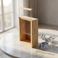 Wooden Sliding Acrylic Box Wooden Souvenir Box 25x25 25 x 25