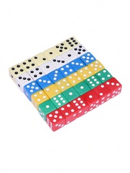12入組骰子 - 六顏色 (15mm) 骰子，適用於拼圖桌面遊戲、骰子俱樂部、派對遊戲、有趣的遊戲，創意情人節 / 新年 / 婚禮 / 生日禮物，飲料 / 酒吧遊戲