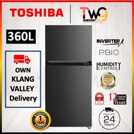 [OWN KLANG VALLEY FREE DELIVERY] Toshiba 360L 2 Doors Inverter Refrigerator Fridge GR-RT416WE GR-RT4