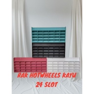 Storage Rack / Rack 24-Slot WoodenHotweels Wooden Shelf