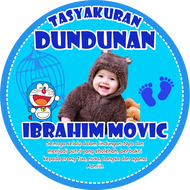 Stiker Dundunan Stiker Tedak Siten Stiker Tasyakuran Bisa Jalan Cowok Cewek - Stiker Bulat
