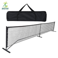 BNSTAR Pickleball Net แบบพกพาติดตั้งง่ายเพียง22ฟุตสำหรับการฝึกสนามหญ้า