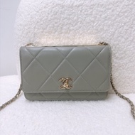 Chanel trendy cc woc 灰色鏈條包