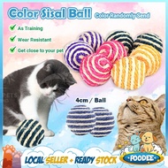 POODEE Pets Malaysia Quality Cat Pet Sisal Rope Weave Ball Teaser Play Chewing Rattle Scratch Catch 
