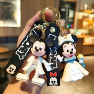 xd 3DMickey MInnie Figure Doll Keychain children'sBackpack car keychain pendant kids birthday Souven