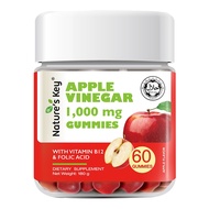 Hot Sale Natures Key Halal Apple Cider Vinegar Gummies Detox 1000mg Vitamin B6 B12 Supplement Health