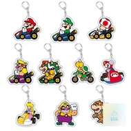 Super Mario Kart Mario Luigi Bowser Mario Luigi acrylic Keychain Pendant