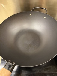 Ikea 鐵鑊30cm剛剛開鑊Vardagen 瓦達恩帶蓋Carbon Steel Wok with Wooden Handle