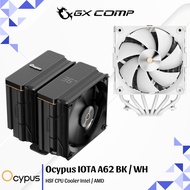 Ocypus Iota A62 BK WH Digital Display Dual Tower 6 Heat Pipes Black / White 120mm - HSF CPU Air Cool