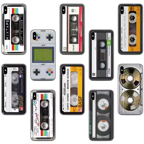 Retro Tape Back Cover For Sony Xperia 5 VI 1 10 II III IV V 2023 XZ5 XZ4 XZ3 XZ2 XA2 Plus XA3 Ultra 