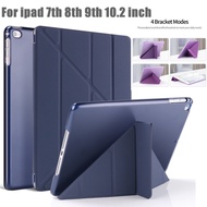 For ipad 7 ipad 8 iPad 9 10.2 air 3 ipad pro 10.5 ipad 11 pro 11 iPad Air 4 10.9 Tablets Silicone Soft Back Ultra Slim PU Leather Smart Cover Funda Case