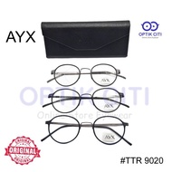 Sale Terbatas Frame Kacamata Pria Wanita Bulat Ayx Titanium Tr 9020