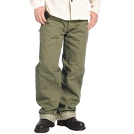 ONI DENIM 18oz Olive Super Wide Tapered Jeans - One Wash