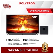 POLYTRON LED TV 50 INCH DIGITAL DVBT2 FULL HD CINEMAX SOUNDBAR -