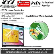 PsDs Crystal Clear HD Screen Protector for MB Pro 14 16 M1 Pro 2021 A2442 A2485 MB Air 13 M2 A2681 A