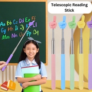 Telescopic Teachers Pointer Rod Finger Design Stick Extendable Finger Reading Guide Stick Extendable