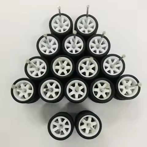 8sets/16sets 11mm wheels for 1/64 Scale Alloy Car Models 1/64 wheels with Tires + Axles for Hot Whee