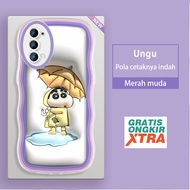 Jinouwe OPPO Reno 2Z 3 4 4F 5 5K 6 7 8 8T 7Z 8Z 9 F21 S A1 Pro 5G 4G Phone case Crayon Shin-chan 3D 