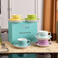 🍵Tiffany&Co 蒂芙尼 6顏色6杯6蝶禮盒套裝 陶瓷杯 咖啡杯 水杯 茶杯