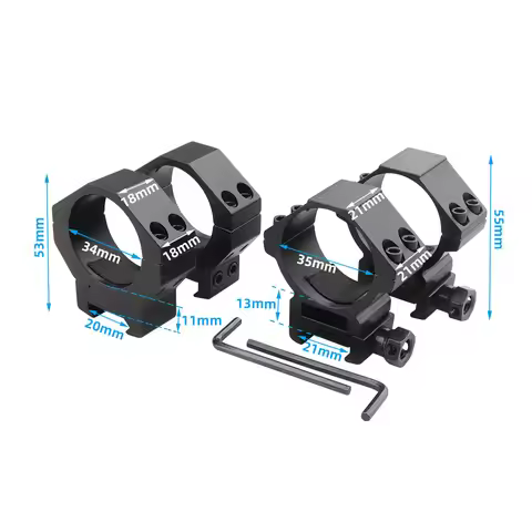 35mm/34mm Rifle Scope Mount Ring 20mm Picatinny Rail Base Hunting Optical Sight Flashlight Laser Rif