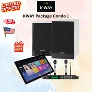 ✨KWAY Package Condo 1 Karaoke System | KWAY OK-8 Speakers + PT-898 KOD Player + K-88 Karaoke Amplifi