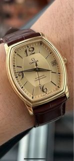 歐米茄 Omega 18k Solid 金 Gold Unique Case (31*35.6*8mm)  with Art Deco #  & Dial 手錶 Watch, Automatic 自動