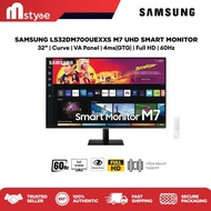 Samsung Smart Monitor M7 4K UHD |  Wifi + Bluetooth | 60Hz | Workspace | 3 Yrs Warranty | 32" LS32DM