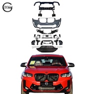 Face bumper kit for BMW X4 G02 2022 upgrade to X4M style bodykit front car bumpers x4m rear lip tips