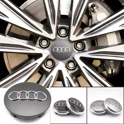 4Pcs 60mm 61mm 68mm 69mm 77mm Car For Audi A5 A4 A6 A6L A8 Q7 A4L A3 Q5L A1 A3 C5 A6 Q7 Emblem Wheel