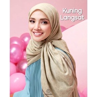 Tudung Fazura "CHERITERA WARNA PINK LABEL" Collection - KUNING LANGSAT