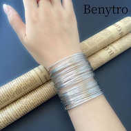 BENYTRO Wide Cuff Bracelet Metal Open Bracelet Open Bangle Wide Cuff Bangle