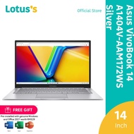 Asus VivoBook 14 A1404V-AAM172WS Silver (i7-1355U,16GB,512GB SSD,Intel Iris Xe,H&S,14"FHD,W11H,2Y)