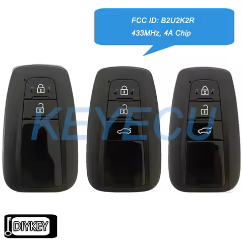 2/ 3 Buttons Smart Remote Key Fob 433MHz NCF29A1M 4A Chip for Toyota Corolla 2019 2020 2021 2022 B2U