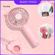 FOCUS Desk Fan High Velocity USB Rechargeable Cat Ear Design Portable Hand Held Fan for Office