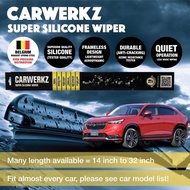 Carwerkz Super Silicone Wiper (High grade silicone material and Belgium Bekaert Steel) Honda Vezel RV (16"+26")A02