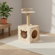 Sturdy Feline Tree with Space Capsule Bed Stable Base Space Capsule Feline Tree