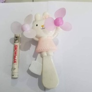Kids Toys rabbit double blower manual fan mini fan manual fan