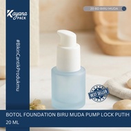 BD LOTION FOUNDATION BOTTLE FROSTED YOUNGbiru 20ML BD/ 20 DOFF YOUNGbiru WHITE PUMP LOCKML (BD YOUNG