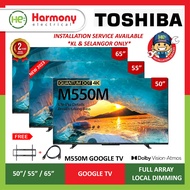 (FAST DELIVERY) TOSHIBA 50"/ 55"/ 65" 4K QLED Android Google TV M550M Series 50M550MP/ 55M550MP/ 65M550MP+ Free HDMI + Bracket