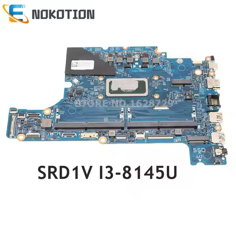 NOKOTION For DELL Latitude 3400 3500 Laptop Motherboard SRD1V I3-8145U CPU 17938-1 FW8G6 CN-0X7J0V 0