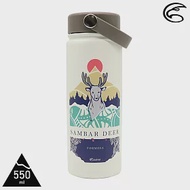 ADISI 不鏽鋼保溫瓶 AS21049 (550ml) / 城市綠洲 (陶瓷塗層 保溫水壺 不鏽鋼水壺) 米白-梅花鹿