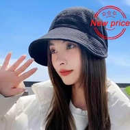 Korean Fashion Simple Solid Color Sun Hat Adjustable Cap Visor All-match Sun Peaked Q0w4