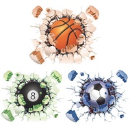 Boys' Room Wall Stickers33D Wall Stickers Boys Dormitory Decoration Basketball Stickers Wall Coverin