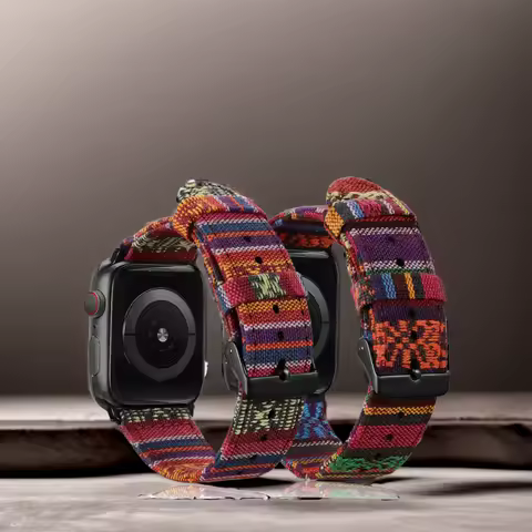 Christmas Exotic Style Fabric Straps For iWatch Band 8 7 SE 45mm 44mm 42mm Sports For Apple Watch 41