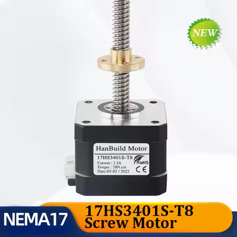 Nema17 Stepper Motor Screw L250-350mm Length 28N.cm 1.8 Degree 17HS3401S-T8x4 for CNC milling machin