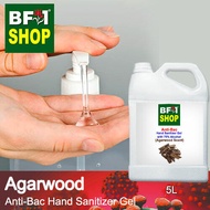 Anti Bacterial Hand Sanitizer Gel with 75% Alcohol  - Agarwood Anti Bacterial Hand Sanitizer Gel - 5L